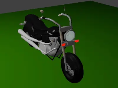 Motocicleta motorcycle Low-poly 3D model