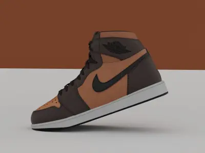 AirJordan 1 Retro HighOG Color Chocolate 3D model