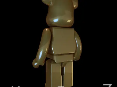 Metallics Brown BearBrick 3D model