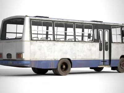 Bus Mercedes-Benz 608 D  Low-poly 3D model