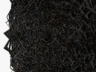 wall wood rounded decorative element 3D model