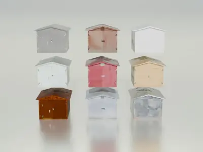 Garage pack  Low-poly 3D model