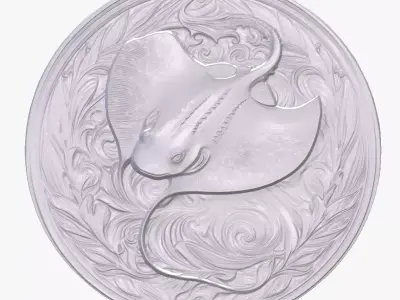 Stingray 6 basrelief for 3D printing 3D print model