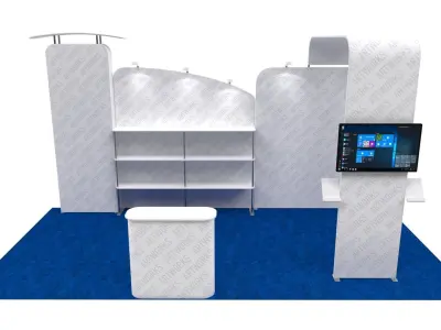 Exhibition booth 10x20ft 3DM013 3D model
