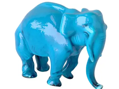 Paul Milet Sevres Ceramic Elephant Figure 3D model