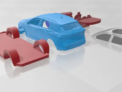 Nissan Qashqai 2025 - Separate Parts STL Model 3D print model