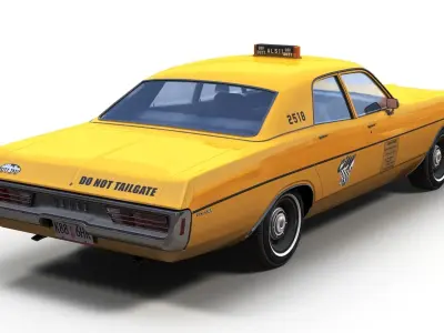 Dodge Polara taxi Low-poly 3D model