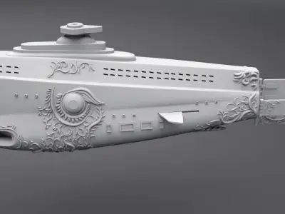 Nautilus Submarine Scale model 3D print model