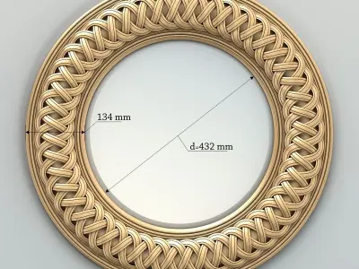 Round mirror frame 003 3D model