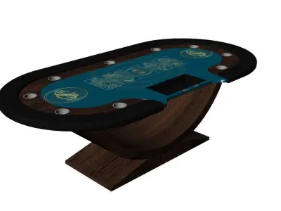 POKER TABLE Low-poly 3D model