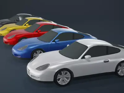Coupe Car Generic Low-poly 3D model