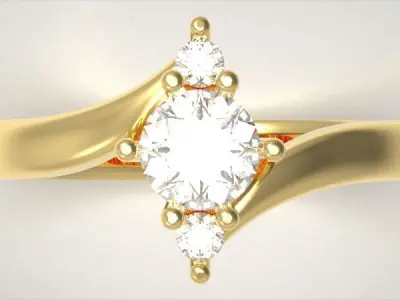 Solitaire Ring  3D print model