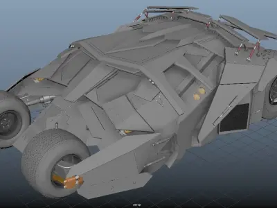 Batmobile 3D model from knight rises 3D model