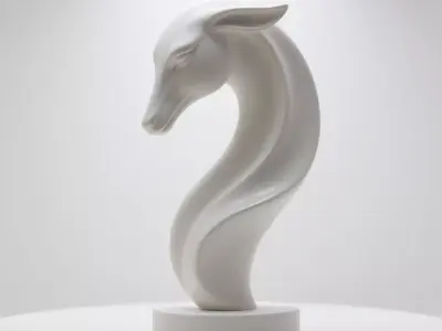 Fox sculpture 3D print model