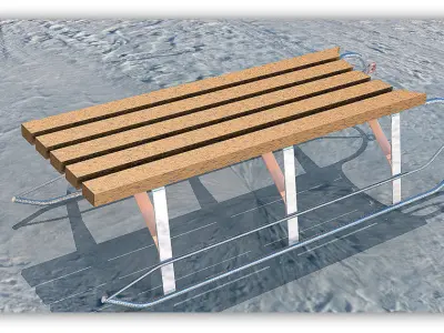 snow sled Free 3D model