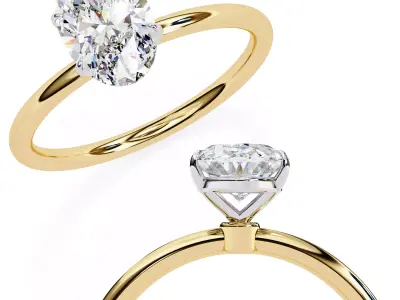 Solitaire Ring Stl 3dm 3D print model Single 360 Video   3D print model