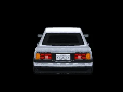 PS1 - Retro Toyota AE86 Low-poly 3D model
