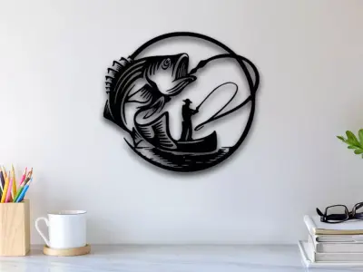 Fisher Wall Art 3D print model