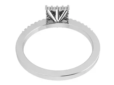 Square Halo Ring 3664 3D print model