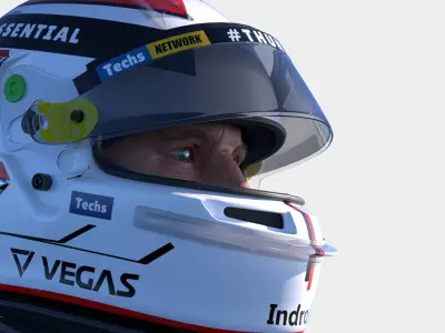 Racing Helmet 3D model 3D model