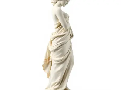 Neoclassical Draped Woman Statue model pack Low-poly 3D model