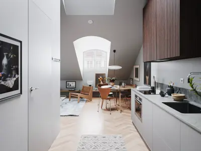 Attic Apartment for 3DSMax 3D model