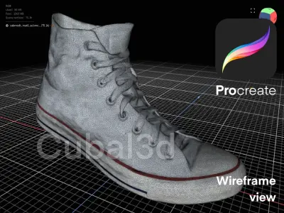 Converse 3D Procreate 3D model