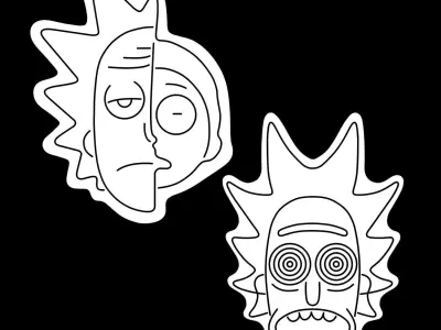 Rick and Morty Neon Sign 3D model