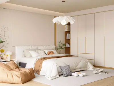 Modern Bedroom 3D Model 3D model