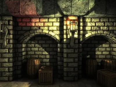 Dungeon Level Low-poly 3D model