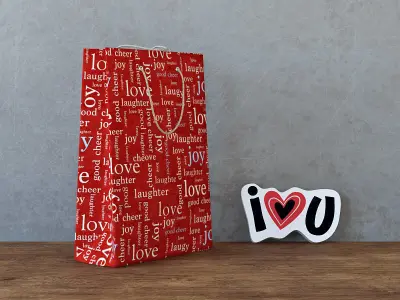 decorative set Love 3D model