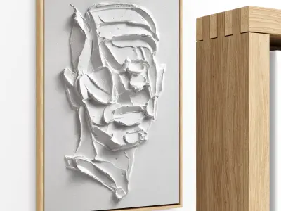 Plaster Two Frame 28 Low-poly 3D model