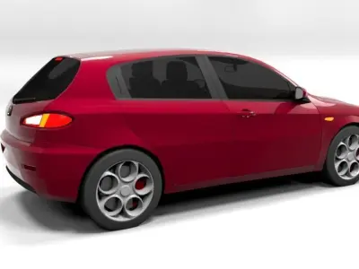 ALFA 147 5DOOR 2005 LOWPOLY Low-poly 3D model