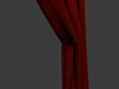 Event Curtain Low-poly 3D model