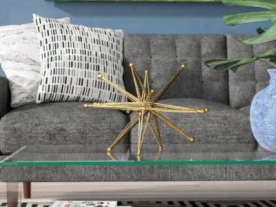 Wire Exploding Star Sculpture 3D model