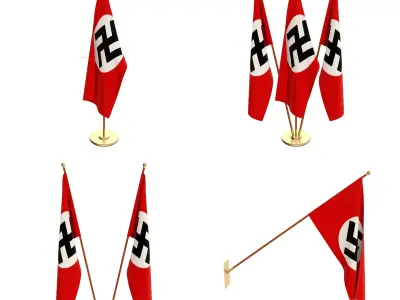 German WW2 Flag Pack 3D model