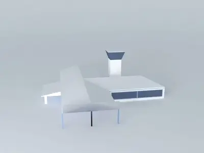 Maota Airport Terminal %26 Tower  Free 3D model