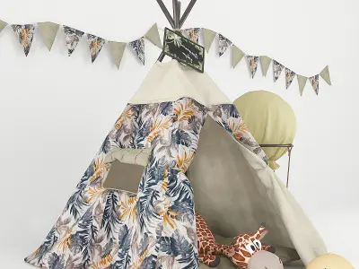 Wigwam for children 3D model