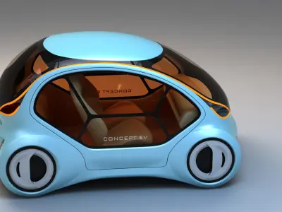 Kancil EV-1v2 - wide glass 3D model