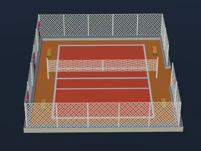 Volleyball Stadium - Norway Low-poly 3D model