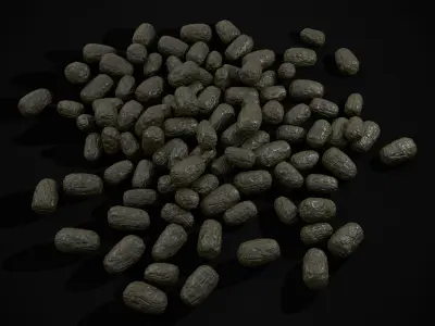 Deer Poop Low-poly 3D model