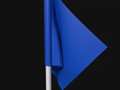 Corner Flag Low-poly 3D model