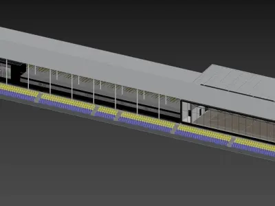 athletic sport pavilion 3D model
