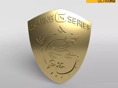 MSI Logo 02 - 8K Texture Free 3D model