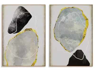 Abstract Painting Frame set 3D model 214