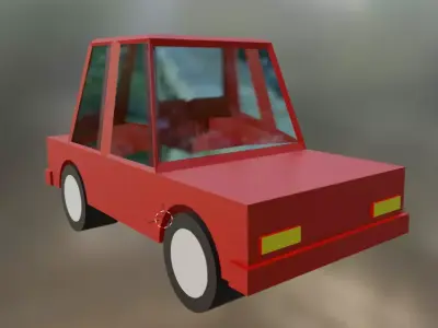 3d car lowpoly car Low-poly 3D model