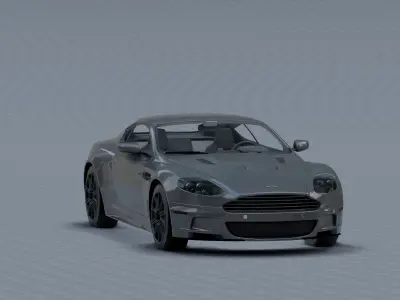 Aston Martin DB9 Low-poly 3D model