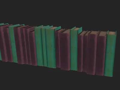 Book pack Low-poly 3D model