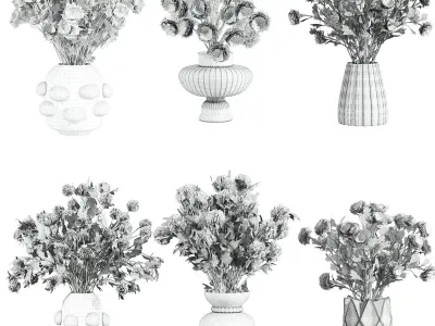 bouquet set 3D model 5