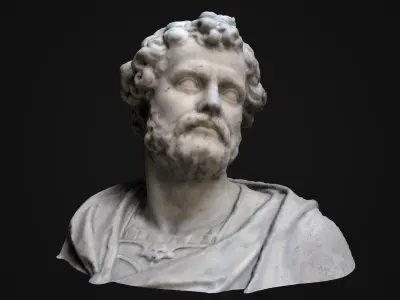 Annibal statue Low-poly 3D model